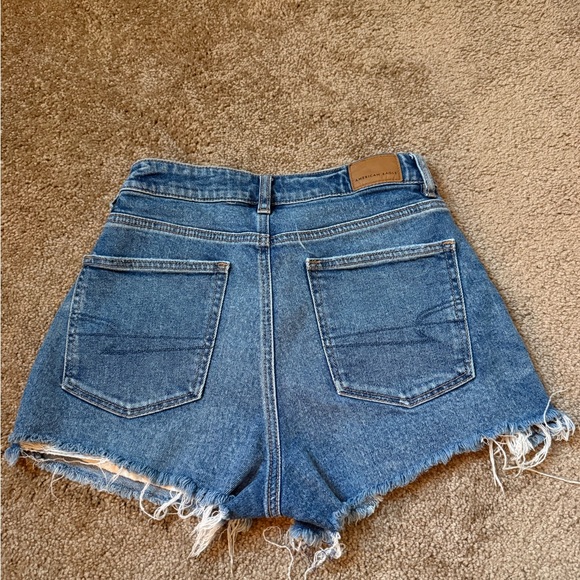 American Eagle Outfitters Ripped Blue Jean Shorts - Picture 4 of 4